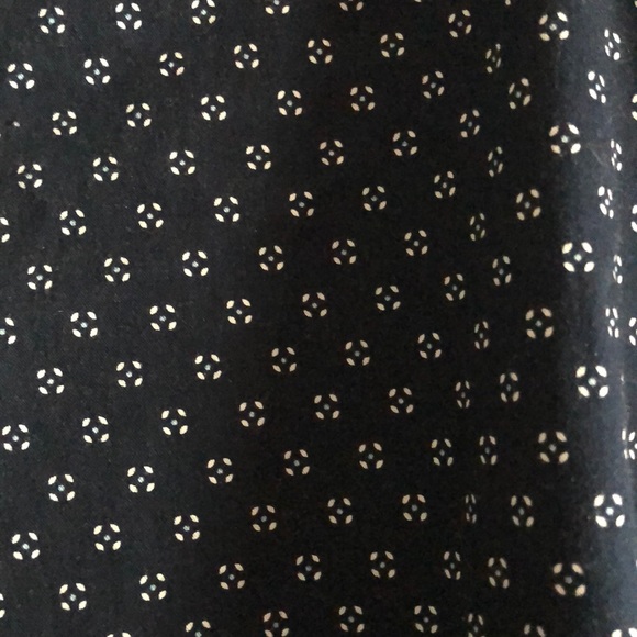 Navy Blue printed skinny stretch slacks. - Picture 4 of 4